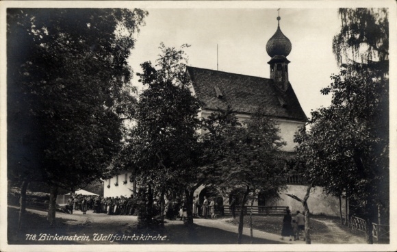Postcard Birkenstein Fischbachau in Upper Bavaria, pilgrimage church