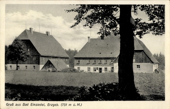 Ak Einsiedel Seiffen im Erzgebirge, Gehöft