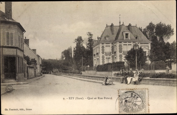 Postcard Ezy Eure, Quay, Rue Potard