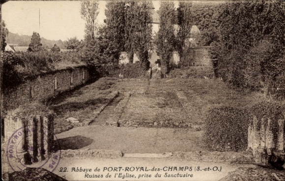 Postcard Magny les Hameaux Yvelines, Abbey Port-Royal des Champs, ruins and sanctuary
