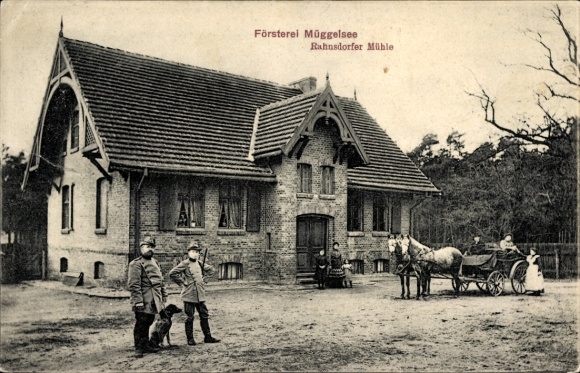 Postcard Berlin Köpenick Rahnsdorf, Müggelsee Forestry Office, Rahnsdorf Mill
