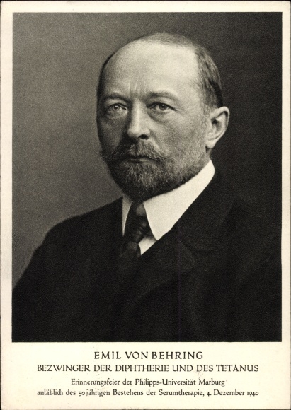 PC Marburg an der Lahn, Emil von Behring, vanquisher of diphtheria and tetanus, commemoration