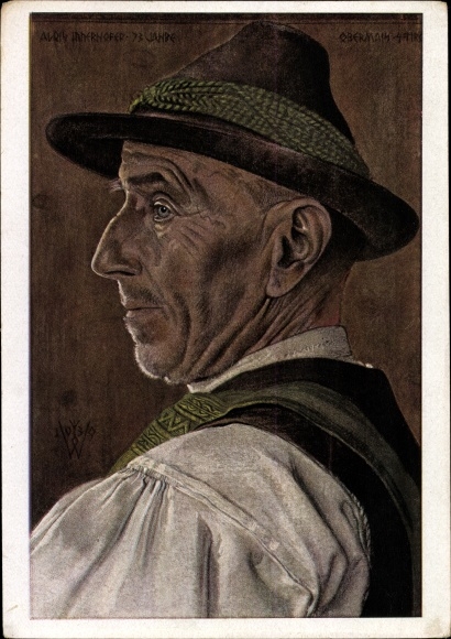 Artist PC Willrich, W., Tyrolean old farmer, Alois Innerhofer, German blood nobility, VDA