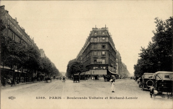 CPA Paris XI, Boulevard Voltaire and Richard-Lenoir