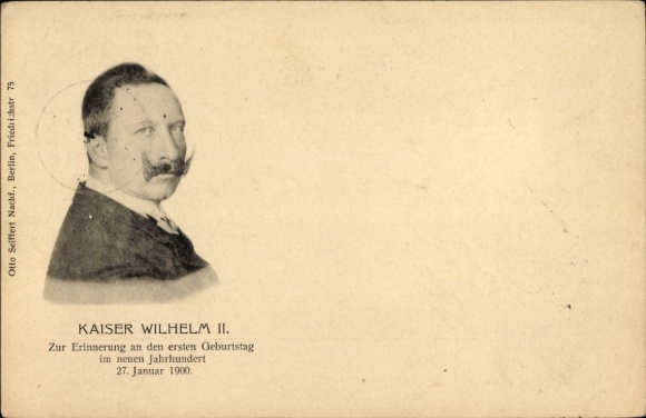 Postwaardestuk Keizer Wilhelm II, 1e verjaardag in de nieuwe eeuw, 27 januari 1900, PP 19 C27/07