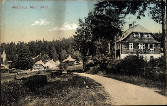 Postcard Zwieslerwaldhaus Zwieseler Waldhaus Lindberg in the Bavarian Forest, partial view