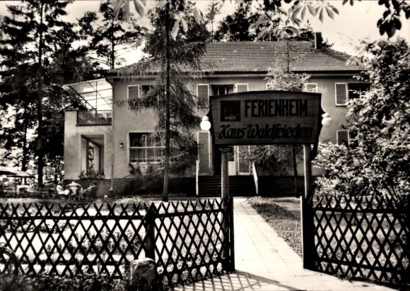 Postcard Neuglobsow Stechlin in the district of Oberhavel, holiday home Haus Waldfrieden