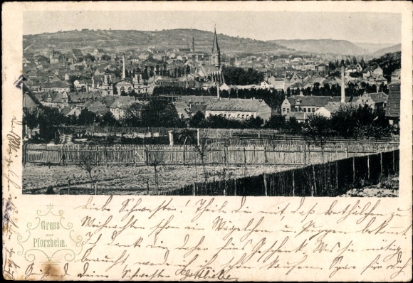 Postcard Pforzheim in the Black Forest, general view
