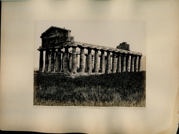 Photo from 1880, Paestum Pesto Campagnia, Temple of Ceres, Cerestempel