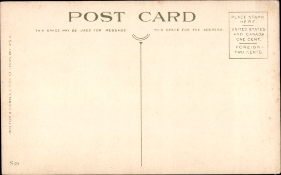 Postcard Saint Louis Missouri USA, Washington Avenue, tram