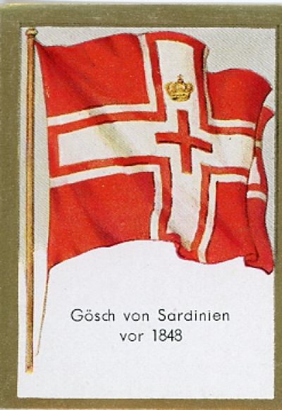 Sammelbild Historische Fahnen Bild 209, Gösch von Sardinien vor 1848