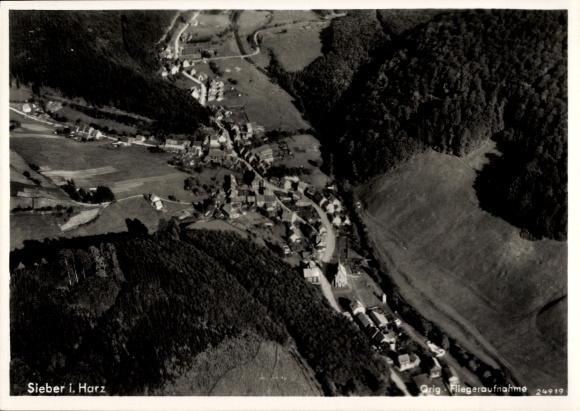 Ak Sieber Herzberg am Harz, luchtfoto