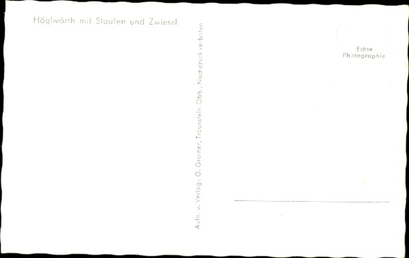 Postcard Höglwörth Anger in Rupertiwinkel Upper Bavaria, partial view, Staufen, Zwiesel
