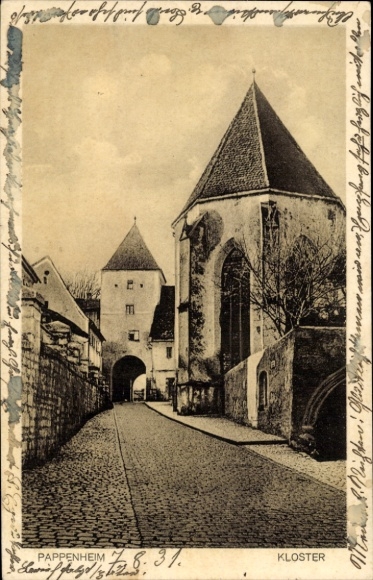 KP Pappenheim w Altmühltal Środkowej Frankonii, klasztor