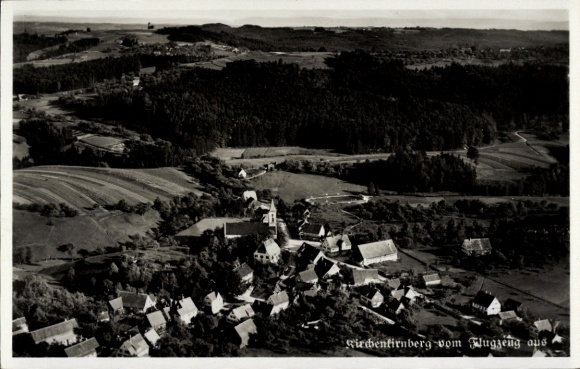 Ak Kirchenkirnberg Murrhardt in Württemberg, Fliegeraufnahme