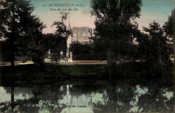 Ak Le Vésinet Yvelines, Tour du Lac des Ibis, Mirage