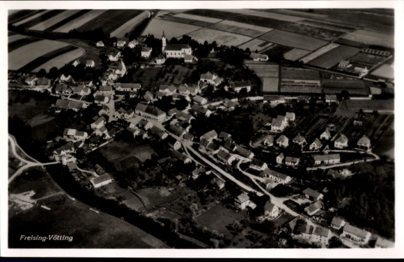 Ak Freising-Vötting in Oberbayern, Fliegeraufnahme