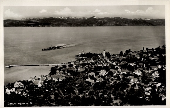 Ak Langenargen am Bodensee, Fliegeraufnahme