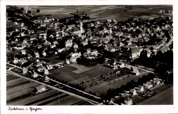 Ak Türkheim in Zwaben, luchtfoto