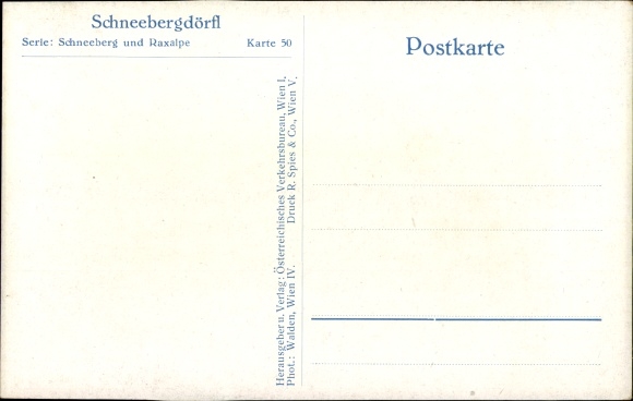PC Schneebergdörfl Lower Austria, village section