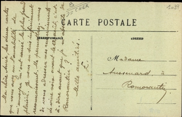 Postcard Vierzon Cher, Vocational School, L&#39;Avenue