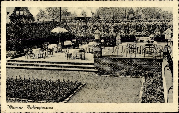 Postcard Wiesmoor in Ostfriesland, peat pitcher terraces, garden area, inn