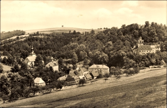 Postcard Liebstadt Erzgebirge Saxony, panorama