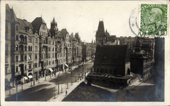 Judaika Postcard Praha Prague Czech Republic, Old-New Synagogue, Jewish Town Hall