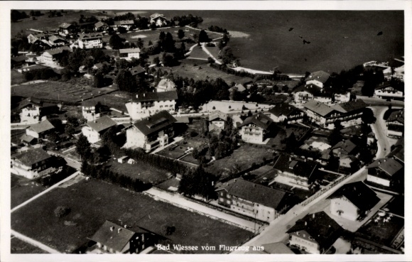 Postcard Bad Wiessee in Upper Bavaria, aerial photograph
