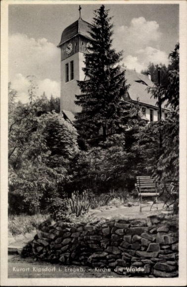 Ak Kipsdorf Altenberg im Erzgebirge, Kirche am Walde