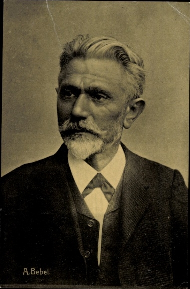Postcard August Bebel, founder of the SDAP, workers' movement, portrait
