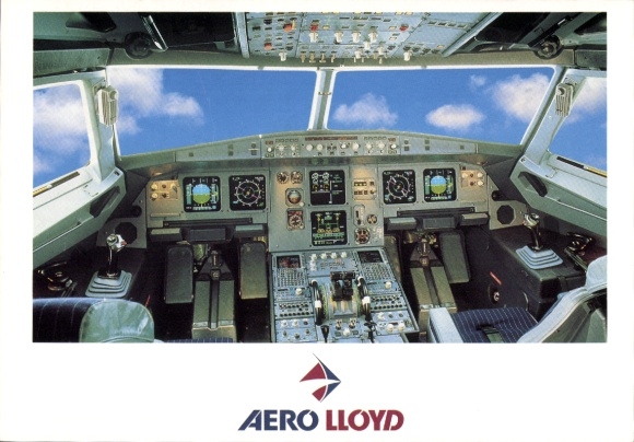Samolot pasażerski Ak, kokpit, Airbus A320/321, Aero Lloyd