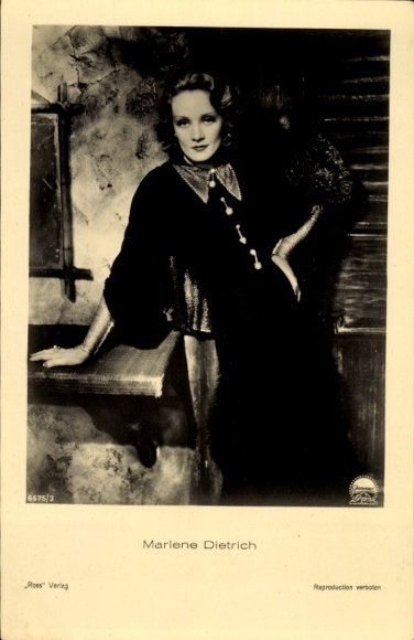 Ak Schauspielerin Marlene Dietrich, Porträt