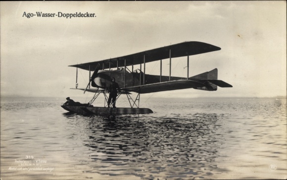 Ak Ago Wasser Doppeldecker, RPH, Sanke 314