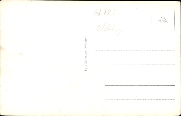 Postcard Wildeshausen in Oldenburg, town views, buildings, school
