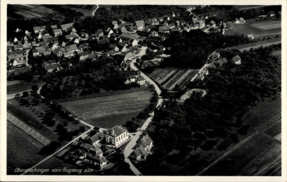 Postcard Oberdischingen Alb Donau Kreis, aerial photograph
