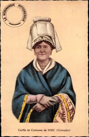 Ak Coiffe et Costume de Vire, Calvados