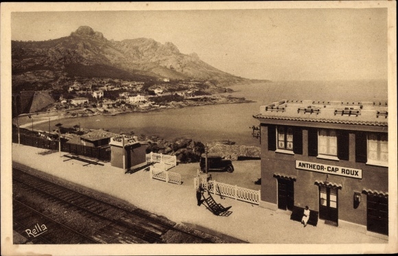 Postcard Anthéor Cap Roux Saint Raphaël Var, La Gare