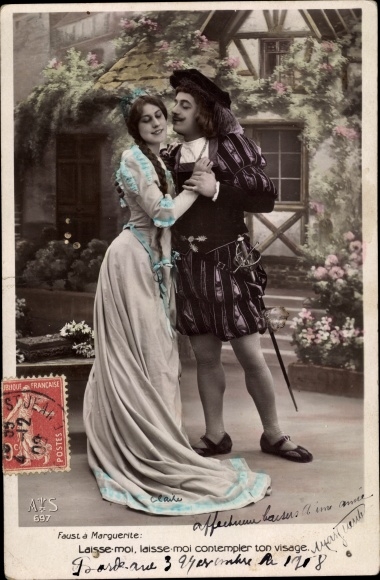 Ak theaterscène, acteurs, vuist, geliefden