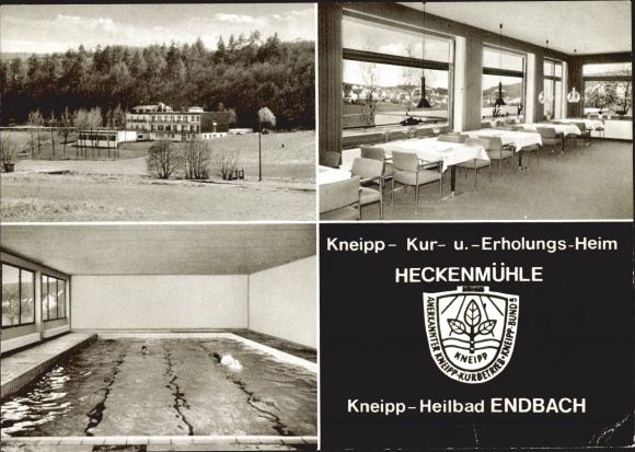 Postcard Bad Endbach in Hesse, convalescent home Heckenmühle