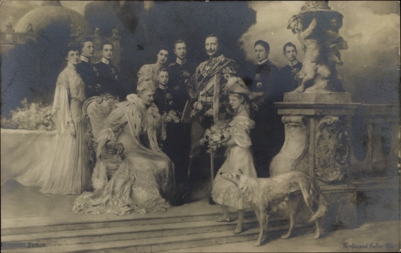 Artist PC Keller, Ferdinand, Prussian Imperial House, Wilhelm II, Empress Auguste Viktoria