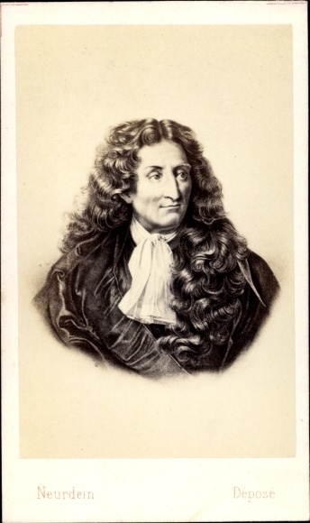 Visiting Card Schriftsteller Jean de La Fontaine