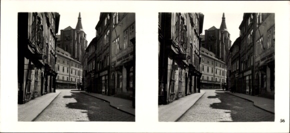 Zdjęcie stereo Praha Praga, Stare Miasto, Dominikanergasse, Kościół Egidius
