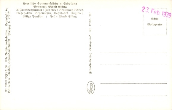 Postcard Essing in the Altmühltal, aerial photograph