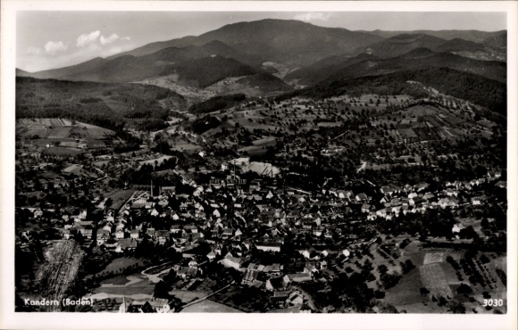 Postcard Kandern in the Black Forest Baden, aerial photograph