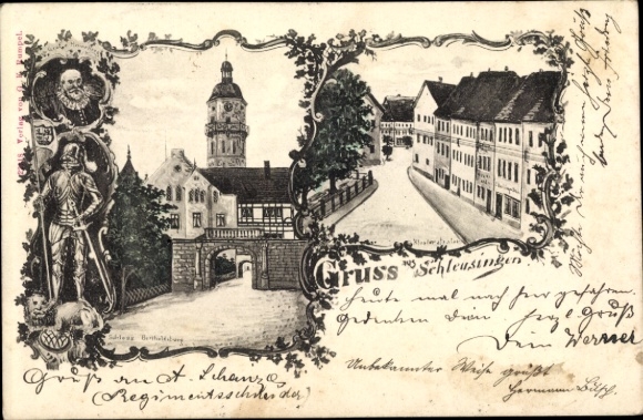 KP Schleusingen w Turyngii, zamek, fragment ulicy