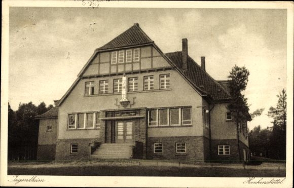 Postcard Isenhagen Hankensbüttel in Lower Saxony, youth hostel, youth home