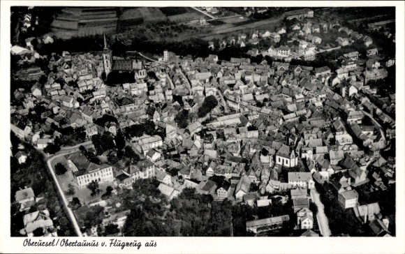 Postcard Oberursel in the Taunus Hessen, aerial photograph of the town