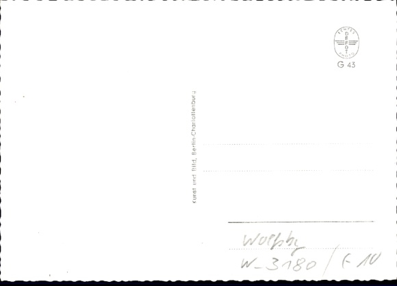 Postcard Wolfsburg, VW Volkswagenwerk