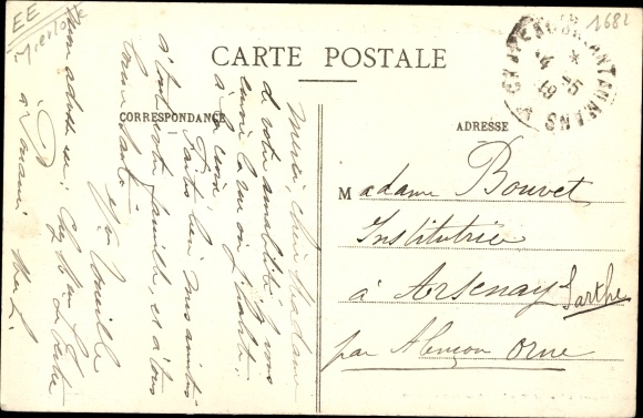 Postcard Pouancé Maine et Loire, Side of Châteaubriant, Hotel